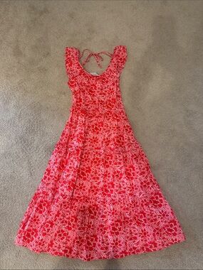 J.Crew Coral Pink Printed Sundress